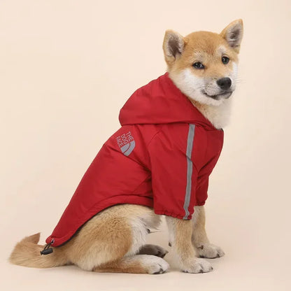 Reflective Pet Clothes Autumn Winter Pet Dog Waterproof Warm Coat Cotton Hooded Jacket The Dog Face Small Dog Clothes