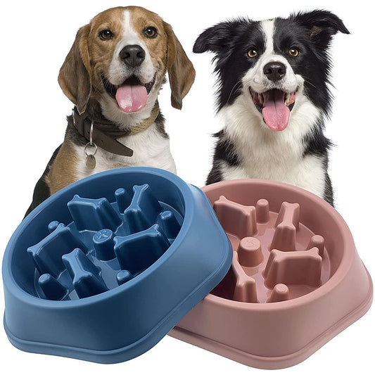 Pet Dog Bowl Feeder Puppy Cat Slow Eating Dish Bowl Anti-Gulping Food Dog Cat Food Bowl Pet Supplies