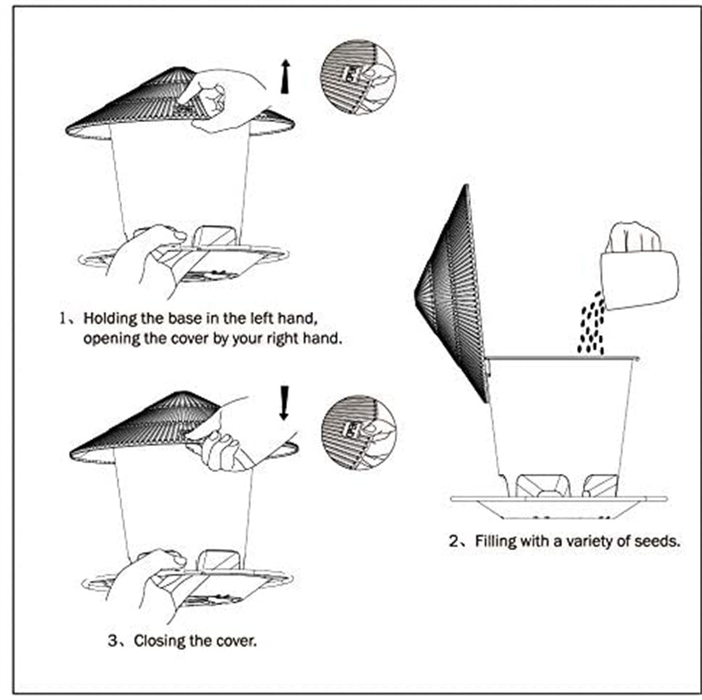 Bird Feeder Automatic Foot Feeding Tool Outdoor Bird Feeder Hanging Nut Feeding Multiple Hole Dispenser