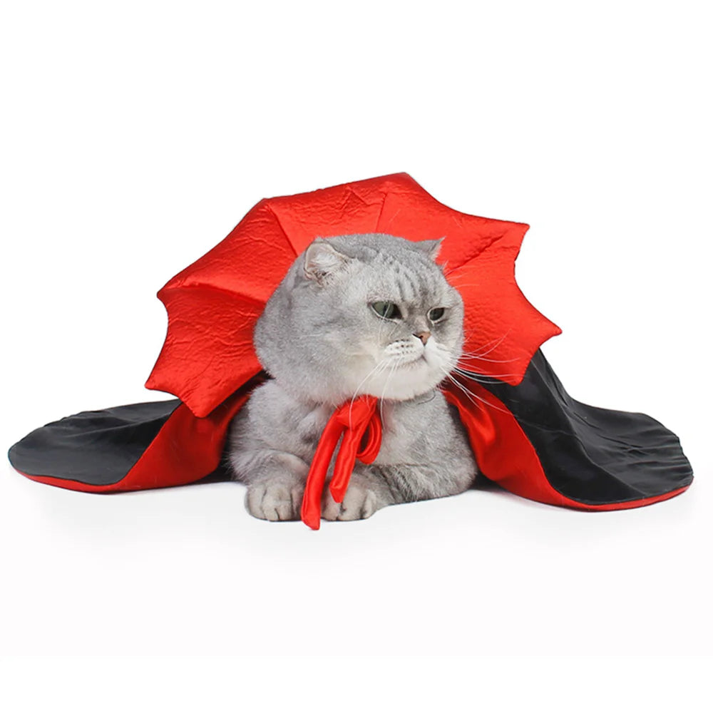 Cute Halloween Pet Costumes Cosplay Vampire Cloak For Small Dog Cat Kitten Puppy Dress Kawaii Pet Clothes Cat Accessoties Gift