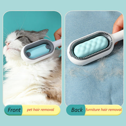 Double Sided Hair Removal Brushes for Cat Dog Pet Grooming Comb with Wipes Kitten Brush