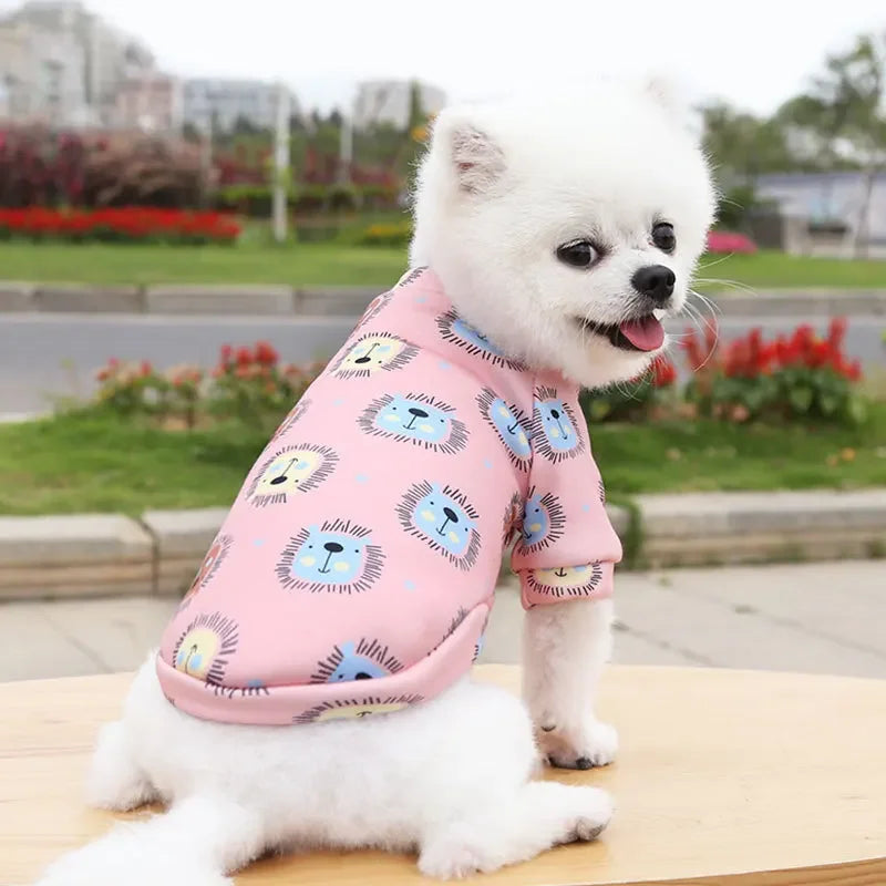Small Dog Hoodie Coat Winter Warm Pet Clothes for Bulldog Chihuahua Shih Tzu Sweatshirt Puppy Cat Pullover Dogs