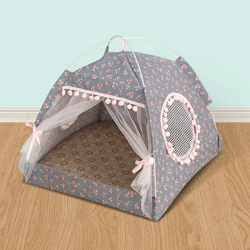 Cat Dog  Tent Kennel Foldable Universal Indoor Teepee Pet House Breathable Puppy Tent pet Supplies