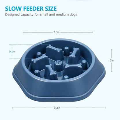 Pet Dog Bowl Feeder Puppy Cat Slow Eating Dish Bowl Anti-Gulping Food Dog Cat Food Bowl Pet Supplies