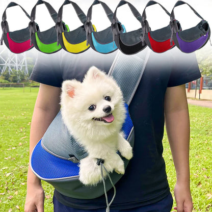 Pet Cat Dog Carrier Backpack Travel Tote Shoulder Bags Mesh Sling Carry Pack Pet Carrying Supplies Crossbody Shoulder Bag