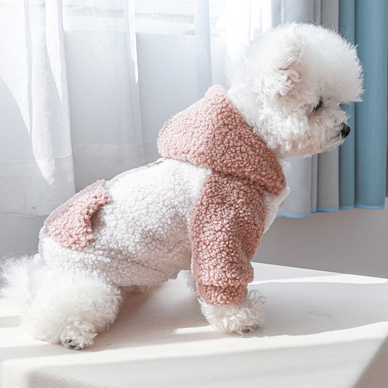 Winter Pet Clothes Warm Fleece Sweatshirts Brushed Dog Clothes
