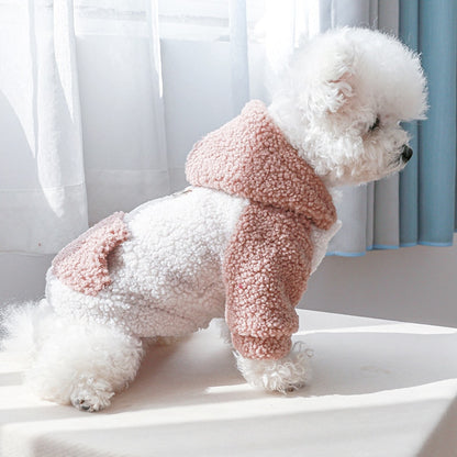 Winter Pet Clothes Warm Fleece Sweatshirts Brushed Dog Clothes