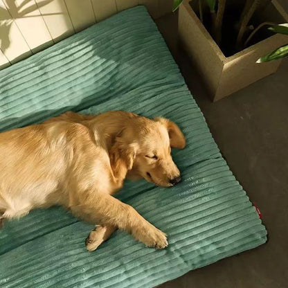 Large Dog Bed Warm Corduroy Pet Kennel Soft Thicken Dog Sleeping Mat Non-slip Dogs Sofa Pet Supplies