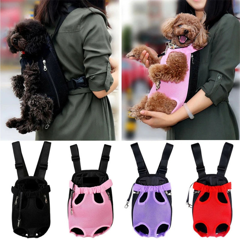 Pet Dog Carrier Backpack Portable Travel Pet Dog Carrier Backpack Mesh Carrier Front Bag for Small Dog Cats Outdoor