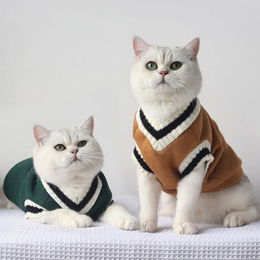 Cat Dog Sweater Pullover Winter Pet Clothes for Small Dog Cat Vest Puppy Jackets