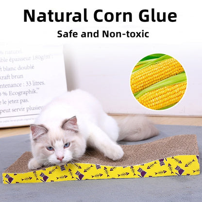 Cat Toys Pet Cat Scratching Board Corrugated Cardboard Pad Grinding Nails Cats Scratcher Toy