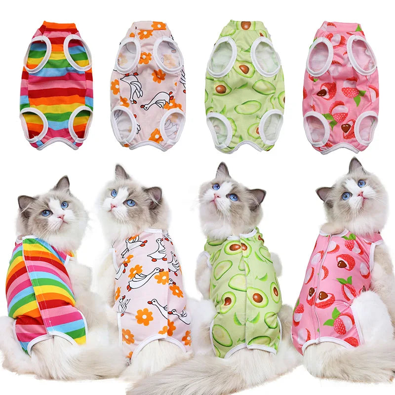 Cat Anti-licking Sterilization Clothes Pet Surgery Suit for Small Dog Cat Weaning Breathable Puppy Anti-scratch Body Strap Vest